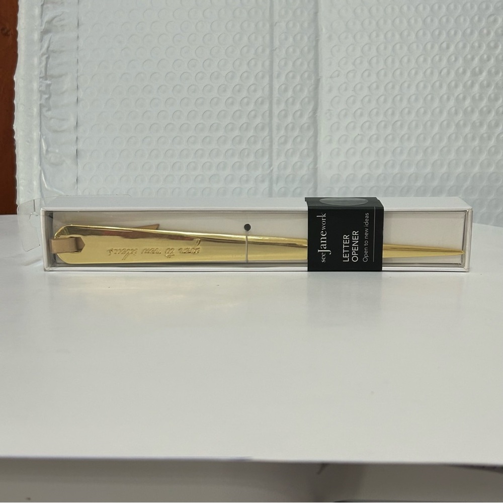 See Jane Work Open To New Ideas Letter Opener - New in Box